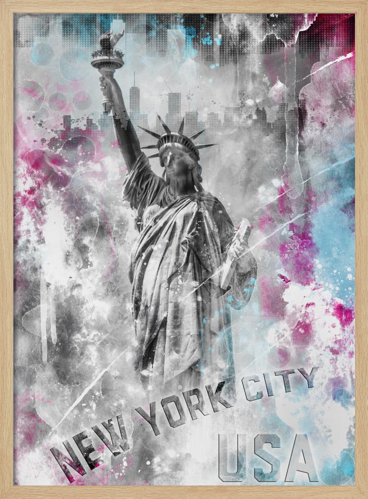 POP ART Freiheitsstatue - Spritzer | Poster