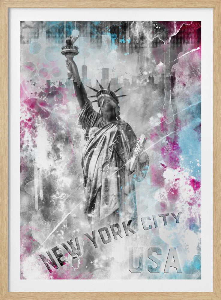 POP ART Freiheitsstatue - Spritzer | Poster