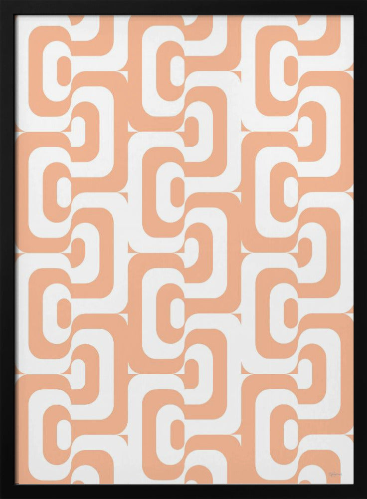 Retro-Muster Pfirsich Flaum | Poster