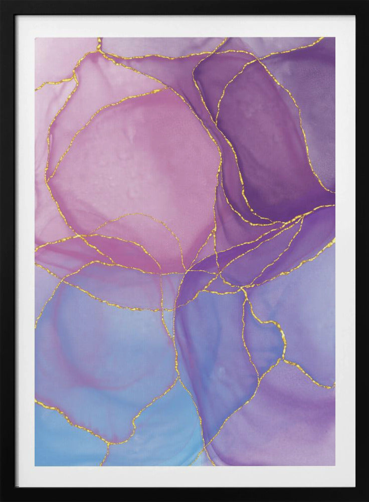 Abstraktes Pastell &amp; Gold | Poster