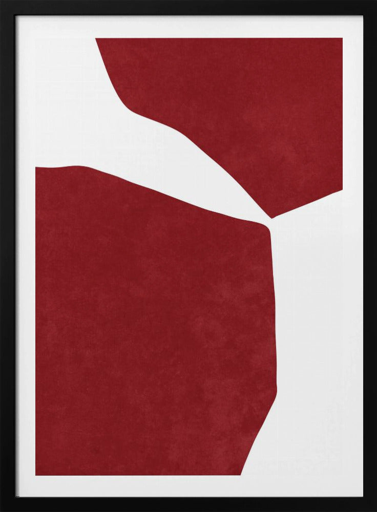 Abstraktes Rot auf Weiß | Poster