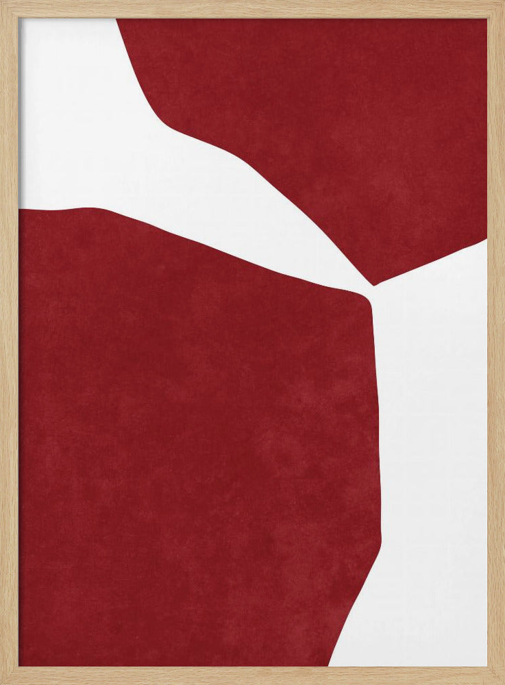 Abstraktes Rot auf Weiß | Poster