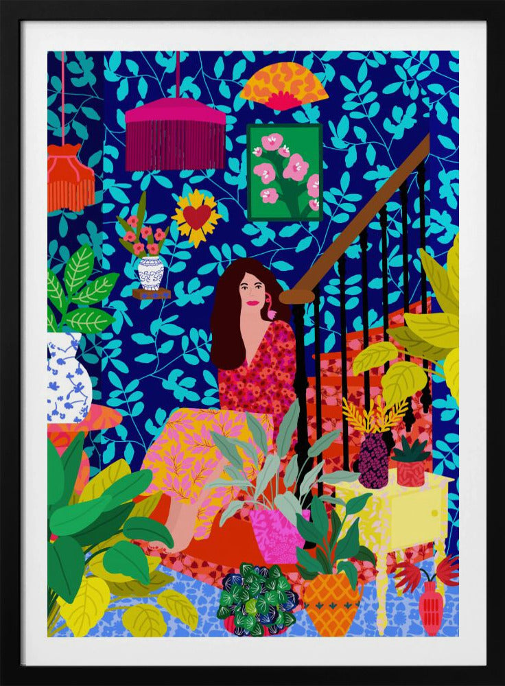 Mädchen auf der Treppe | Poster