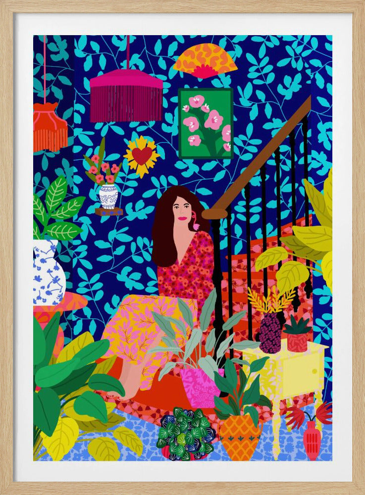 Mädchen auf der Treppe | Poster