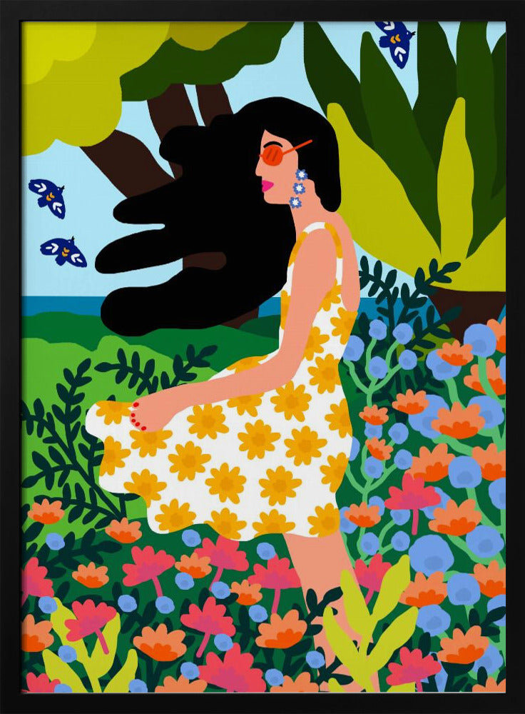 Blumen-Sommermädchen | Poster