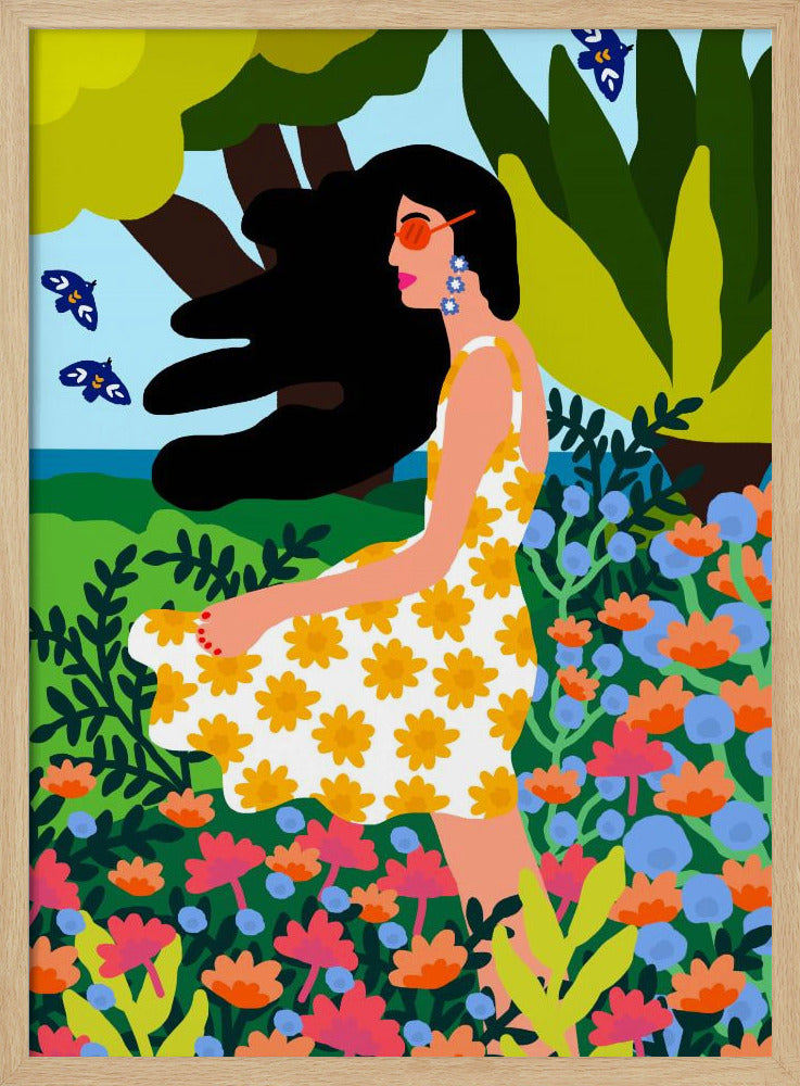 Blumen-Sommermädchen | Poster
