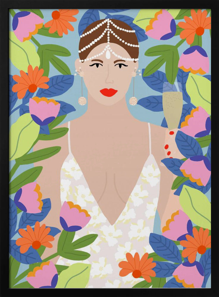 Sommerkönigin in Blumen | Poster