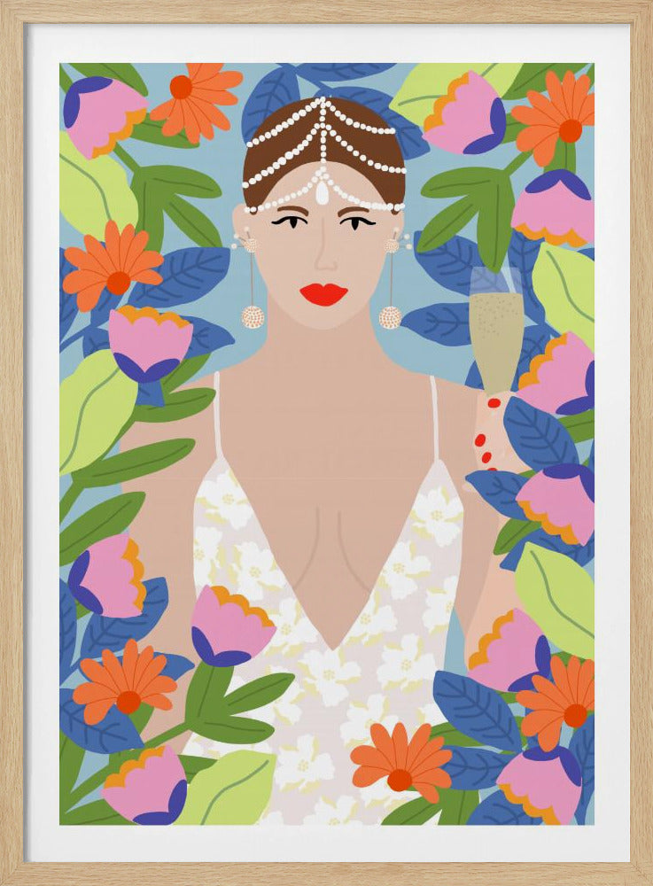 Sommerkönigin in Blumen | Poster