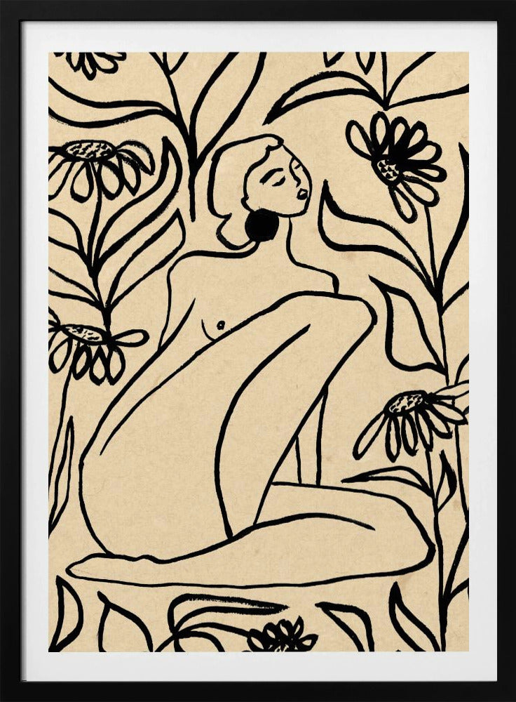 Mädchen im Sonnenblumenfeld | Poster