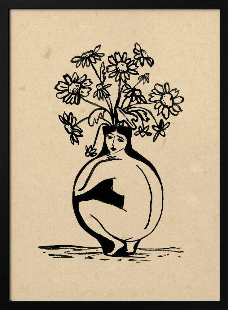 Frau in Vase | Poster