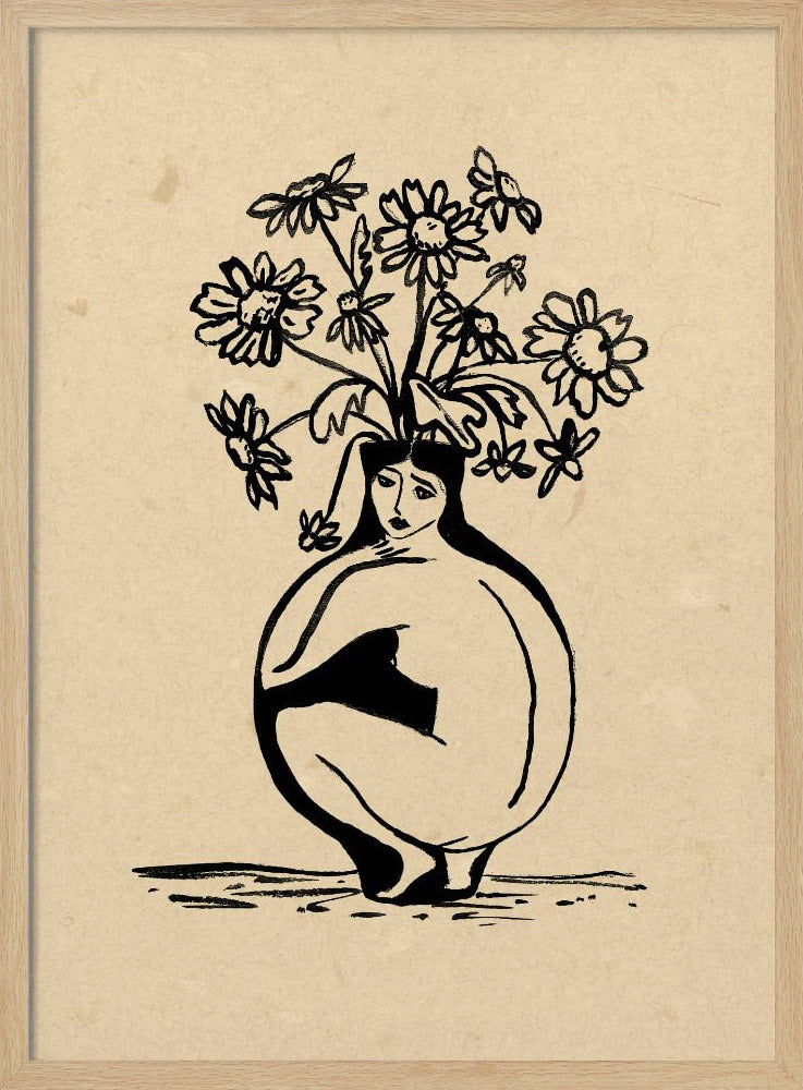 Frau in Vase | Poster