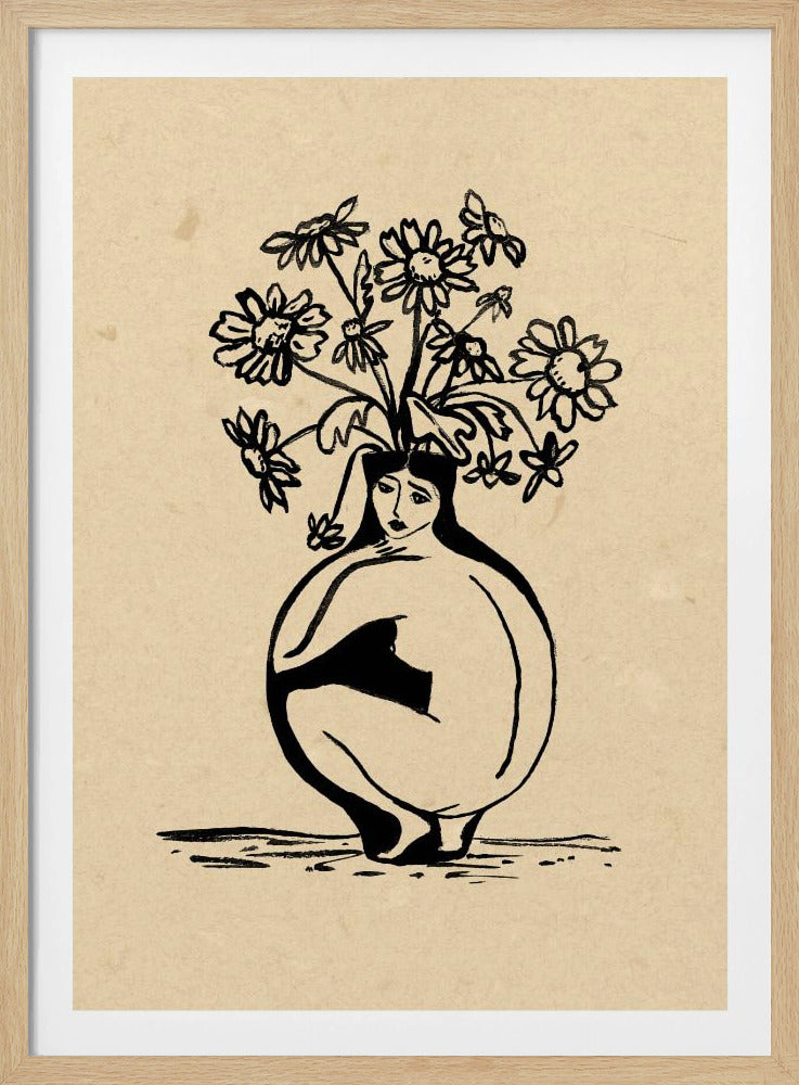 Frau in Vase | Poster