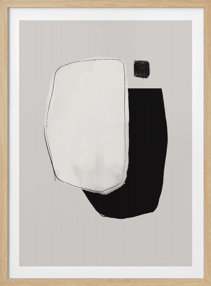 Monochrome Formen und negativer Raum | Poster