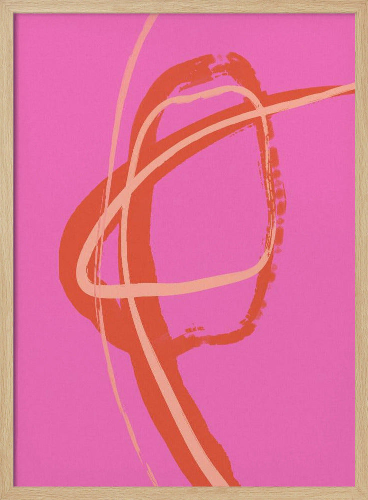 Leuchtend rosa Wirbel | Poster