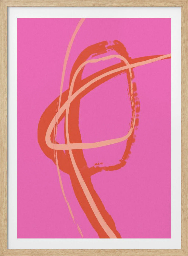 Leuchtend rosa Wirbel | Poster