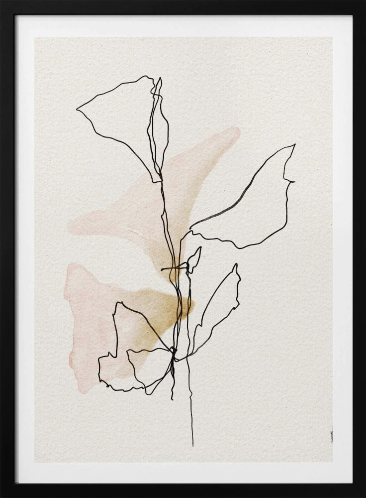Minimale Blütenlinien | Poster