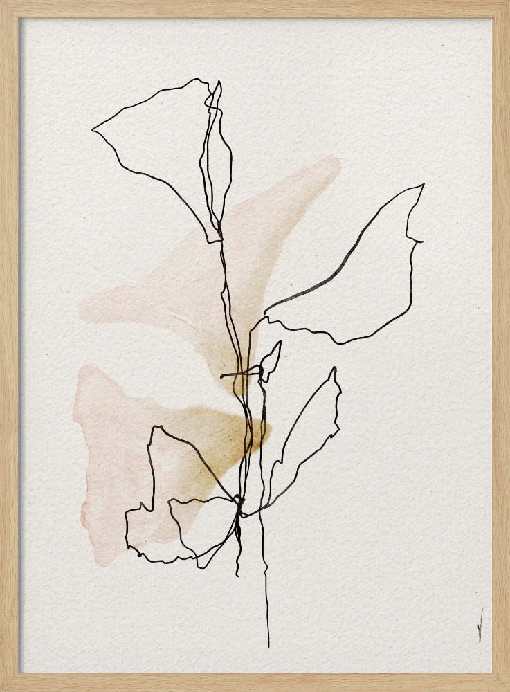 Minimale Blütenlinien | Poster