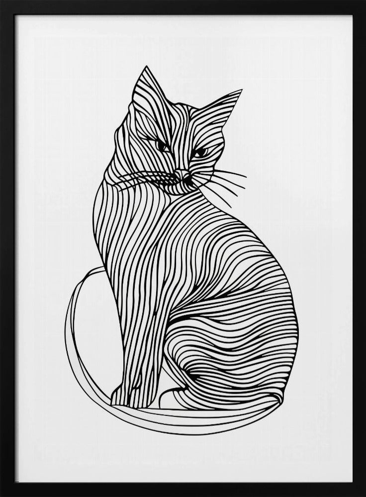 Linienkunst Katze | Poster