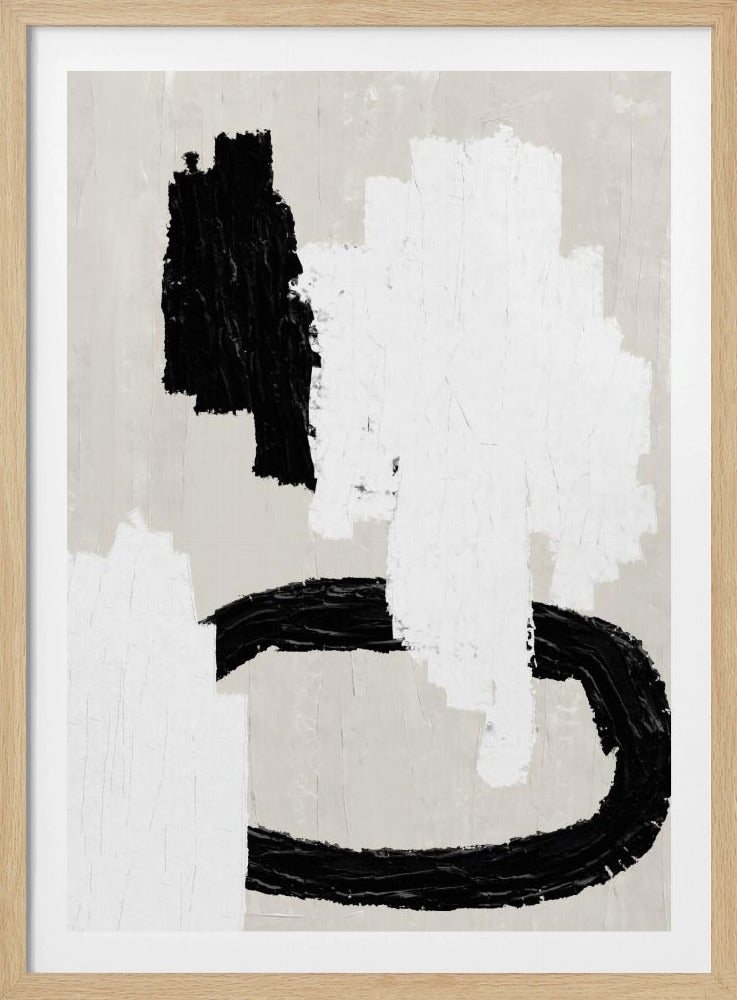 Monochrome Striche | Poster