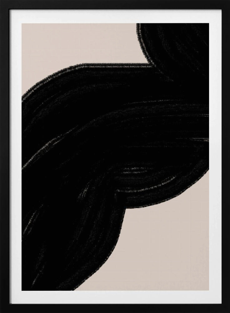 Schwarzer Wellenfluss | Poster
