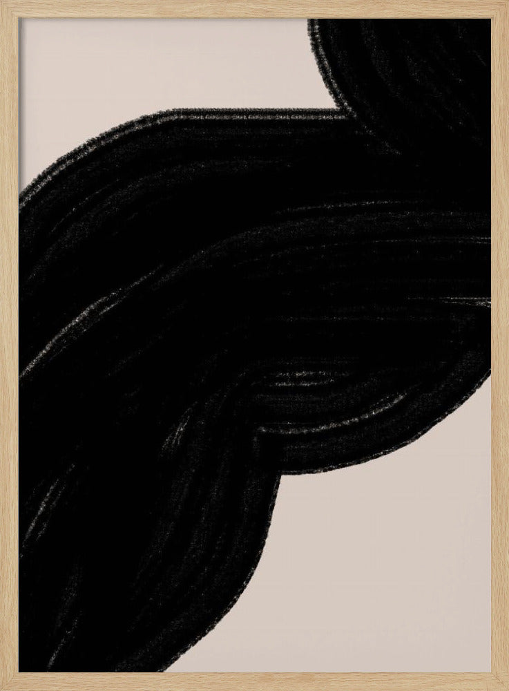 Schwarzer Wellenfluss | Poster