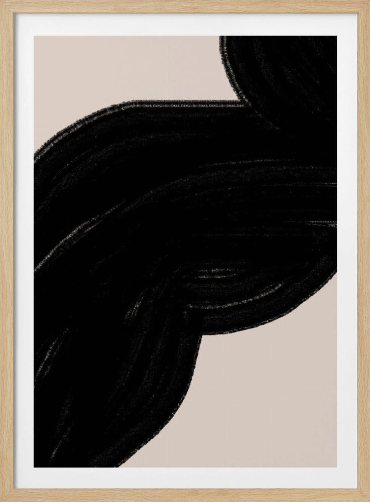 Schwarzer Wellenfluss | Poster