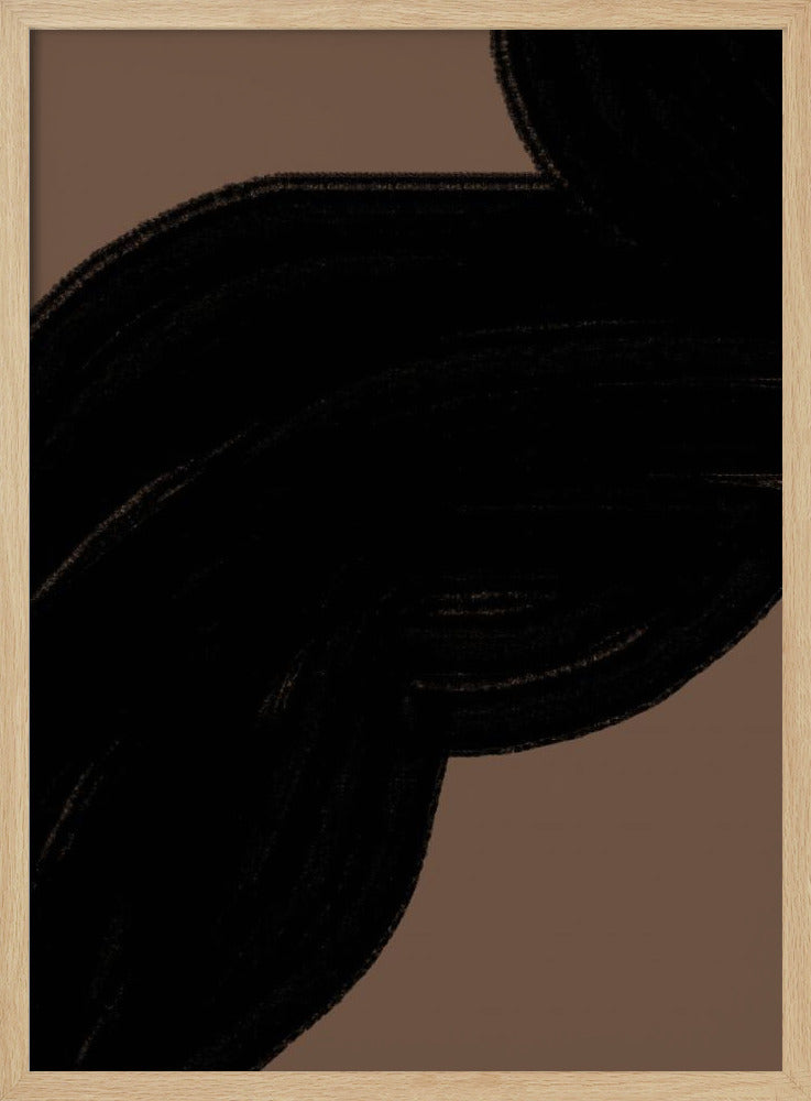 Dunkler Fluss auf Braun | Poster