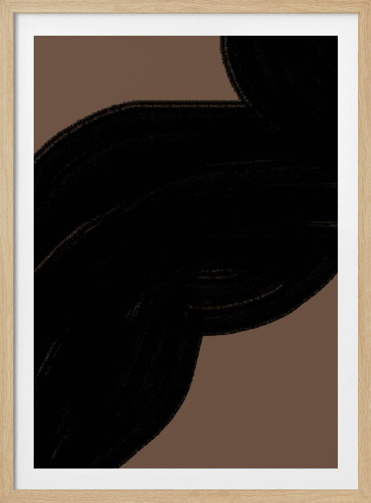 Dunkler Fluss auf Braun | Poster