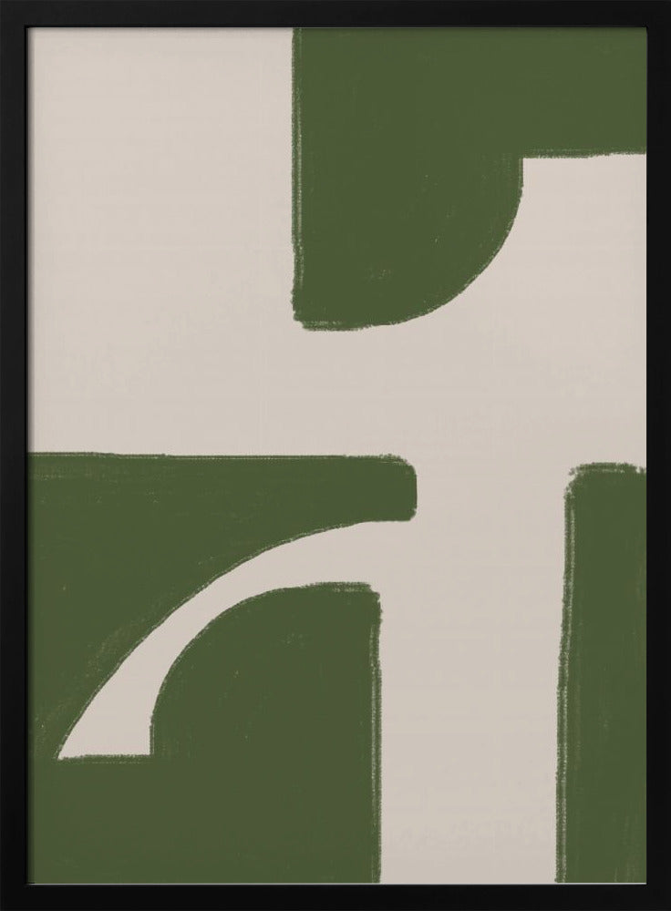 Grüner geometrischer Fluss | Poster