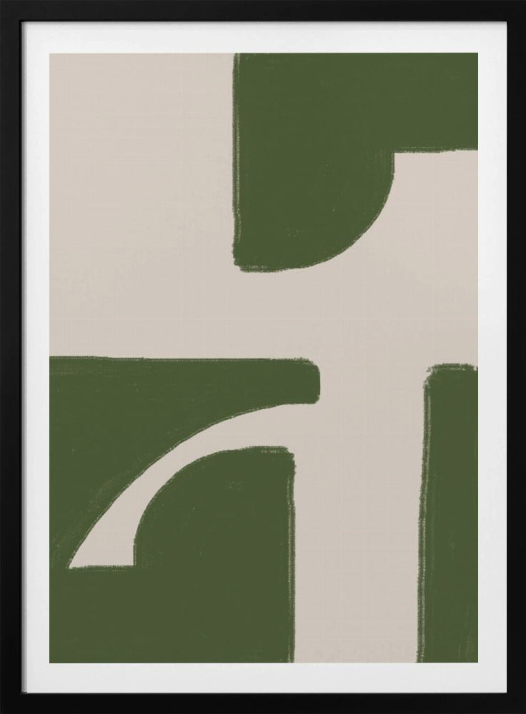 Grüner geometrischer Fluss | Poster