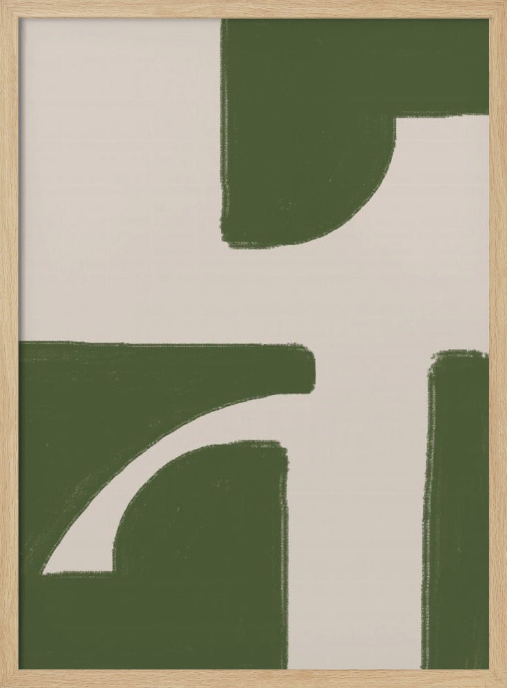 Grüner geometrischer Fluss | Poster