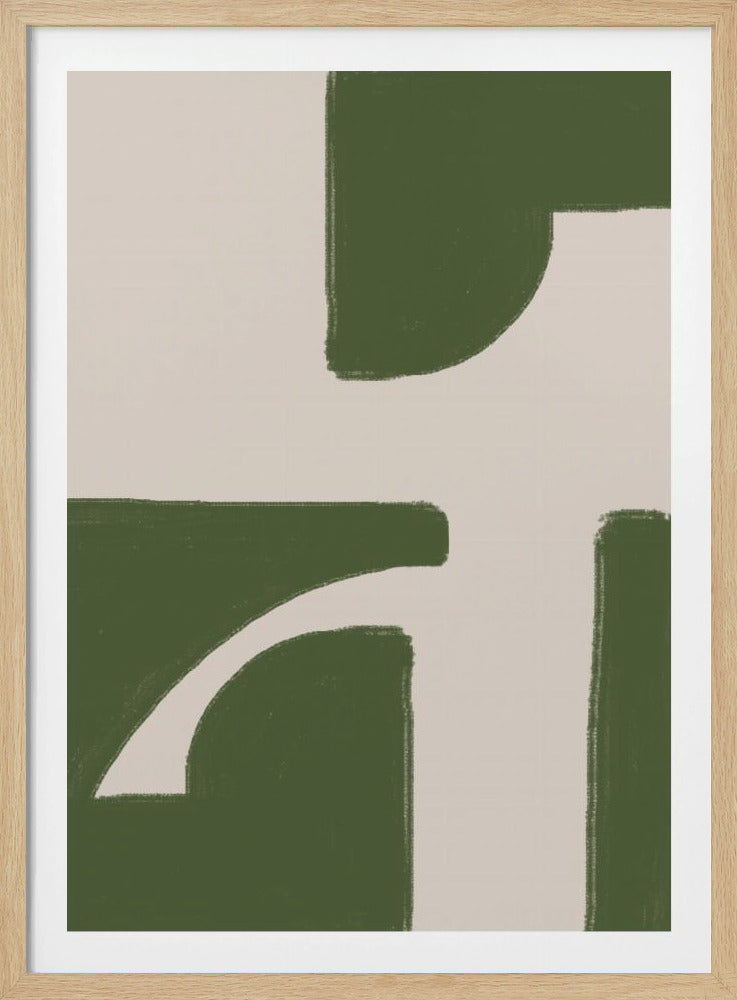 Grüner geometrischer Fluss | Poster