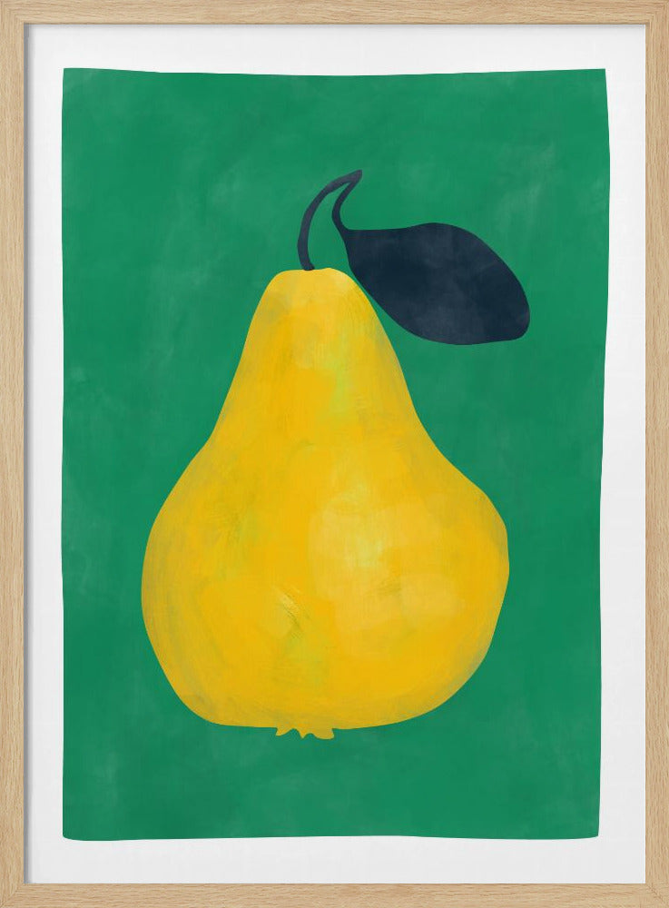 Minimalistisches Gelbes Birnen-Poster