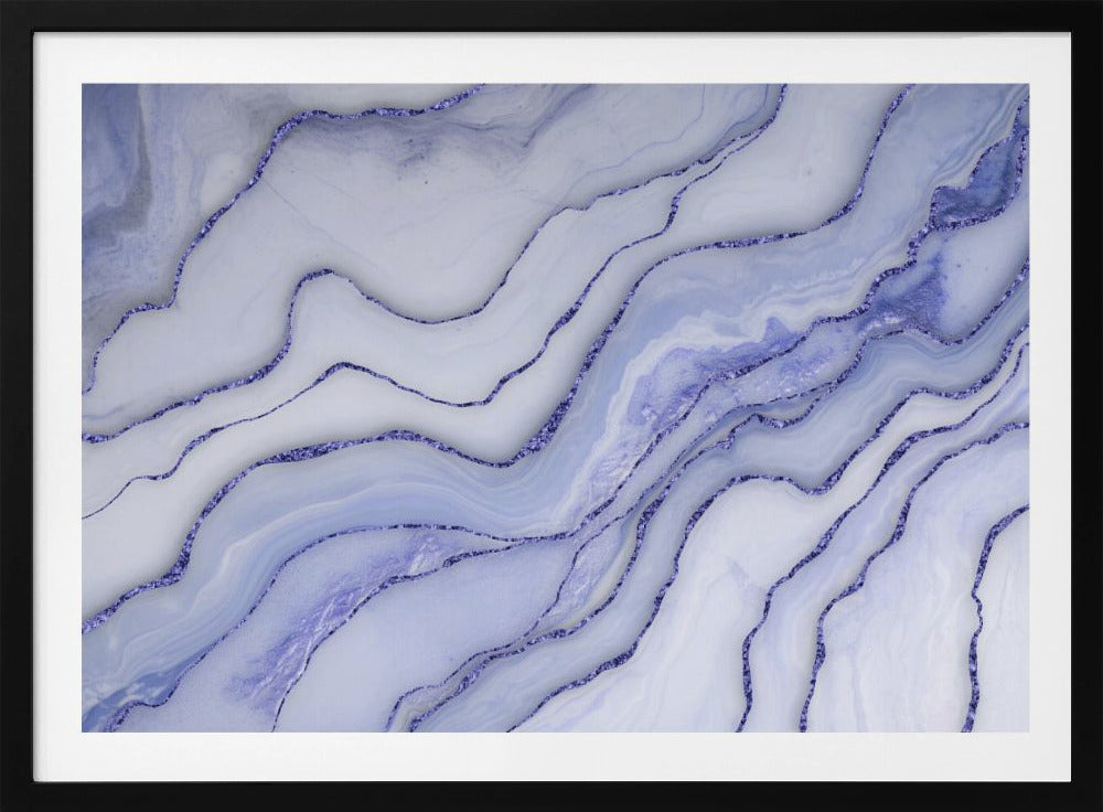 Marmor Luxus Blau | Poster