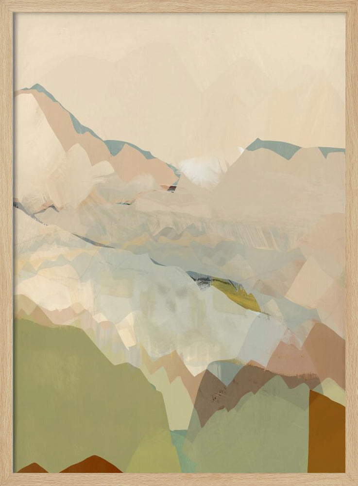 Pfirsichfarbene Bergkette 1 | Poster