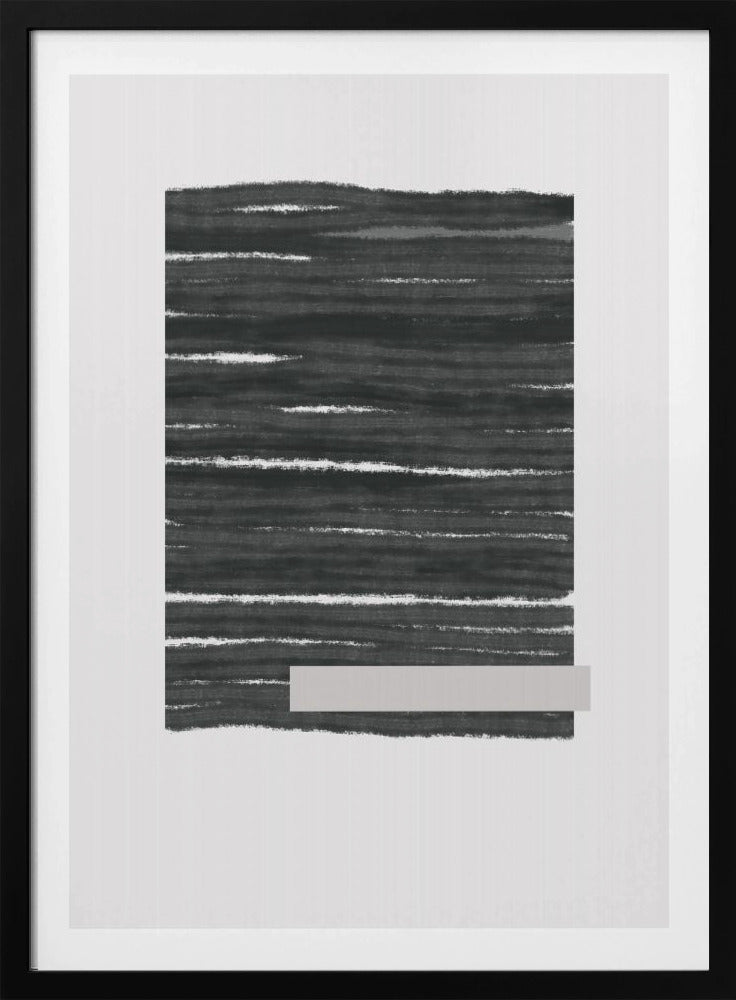 schwarze horizontale Pinselstriche | Poster