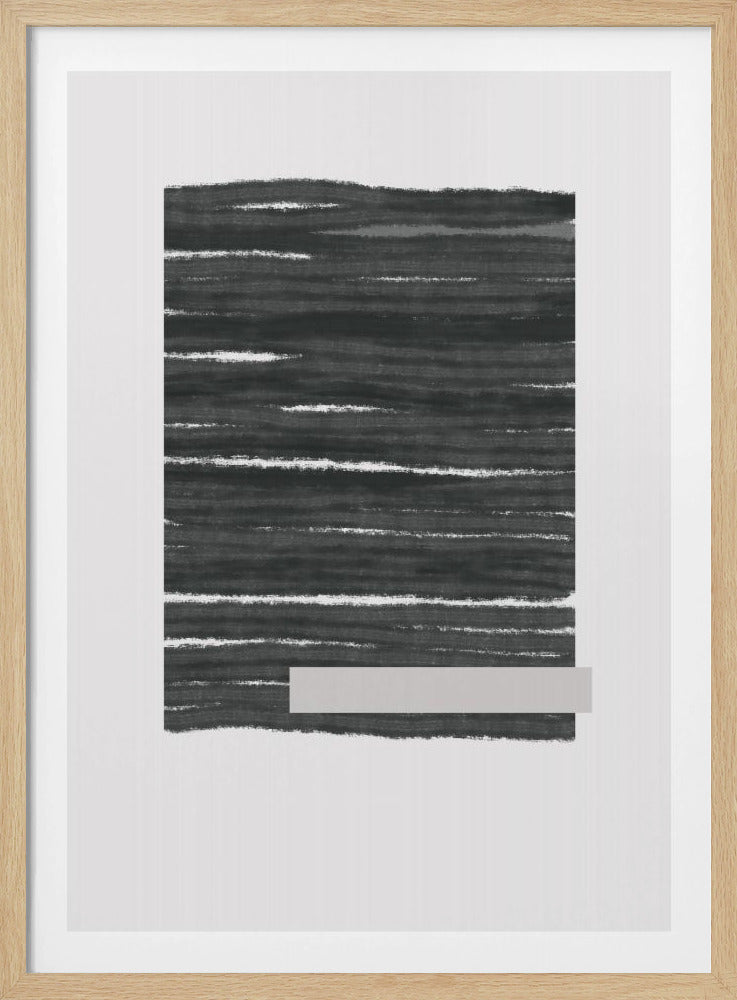 schwarze horizontale Pinselstriche | Poster