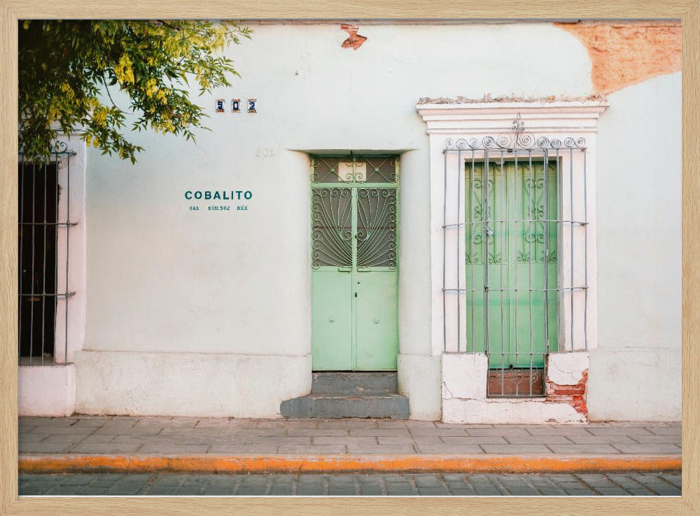Straße in Oaxaca | Farbenfrohe Pastellfotografie aus Mexiko | Poster