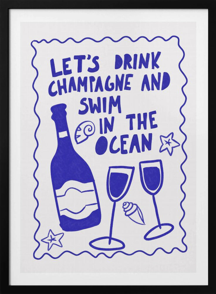 Champagner und Ozean | Poster