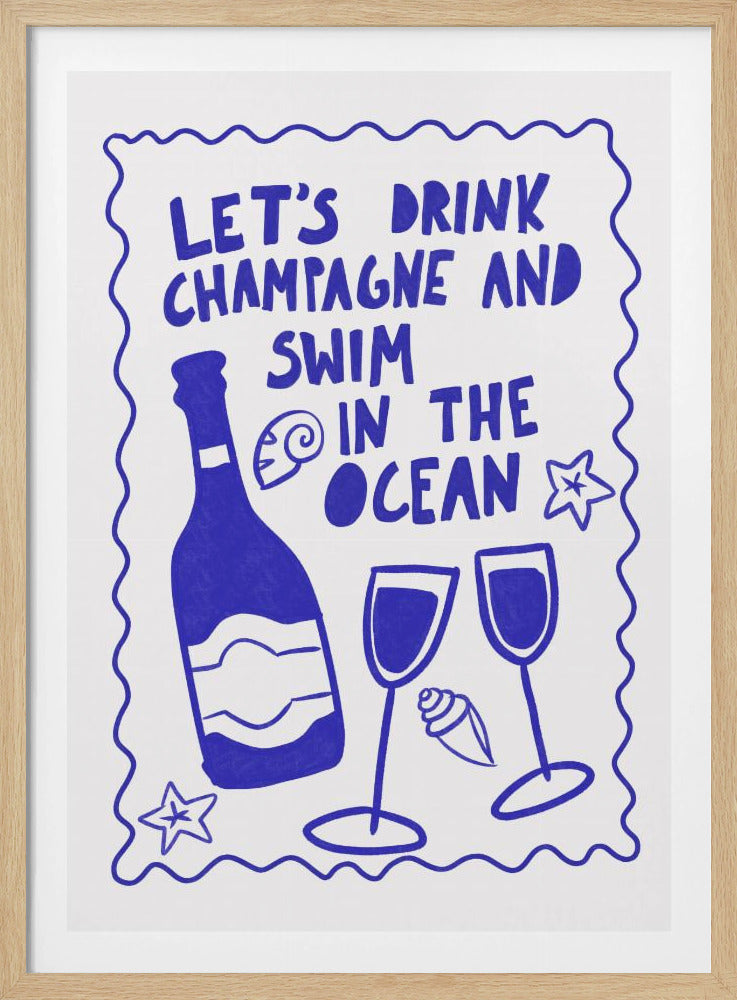 Champagner und Ozean | Poster