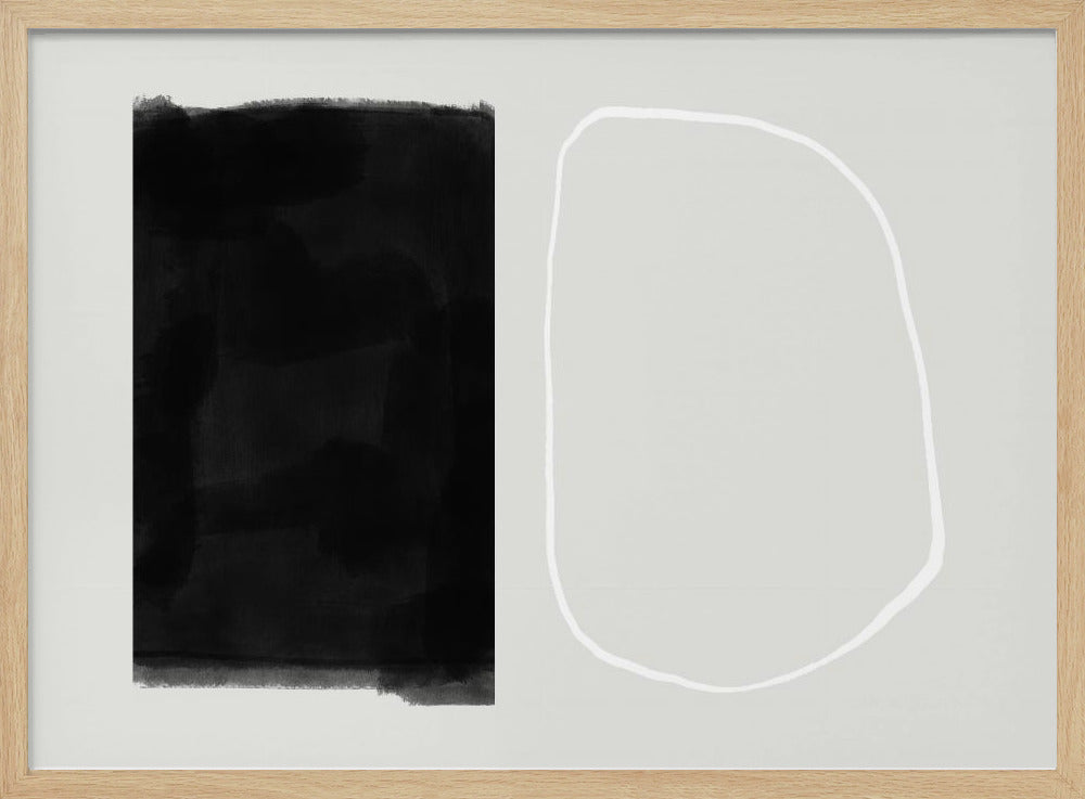 Solide schwarze rechteckige Form | Poster