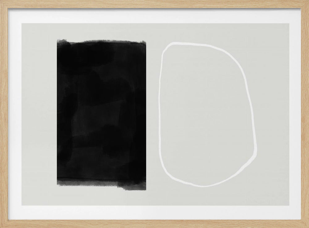 Solide schwarze rechteckige Form | Poster