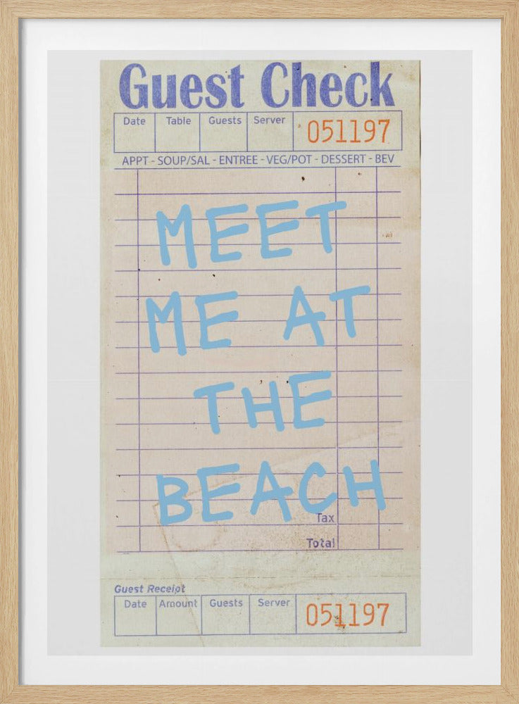 Triff mich am Strand Blau | Poster