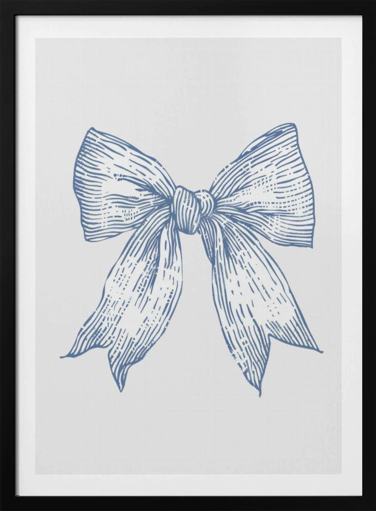 Nautische hellblaue Schleife | Poster
