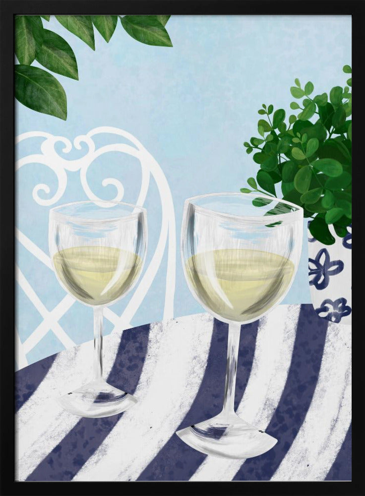 Weißwein unterm Baum | Poster