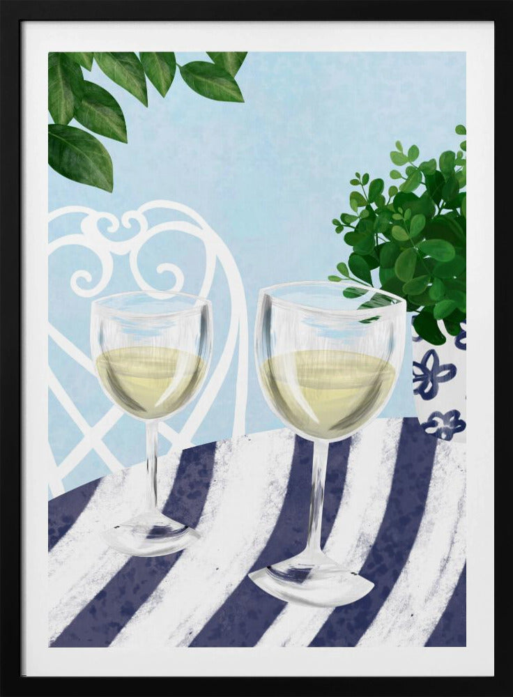 Weißwein unterm Baum | Poster