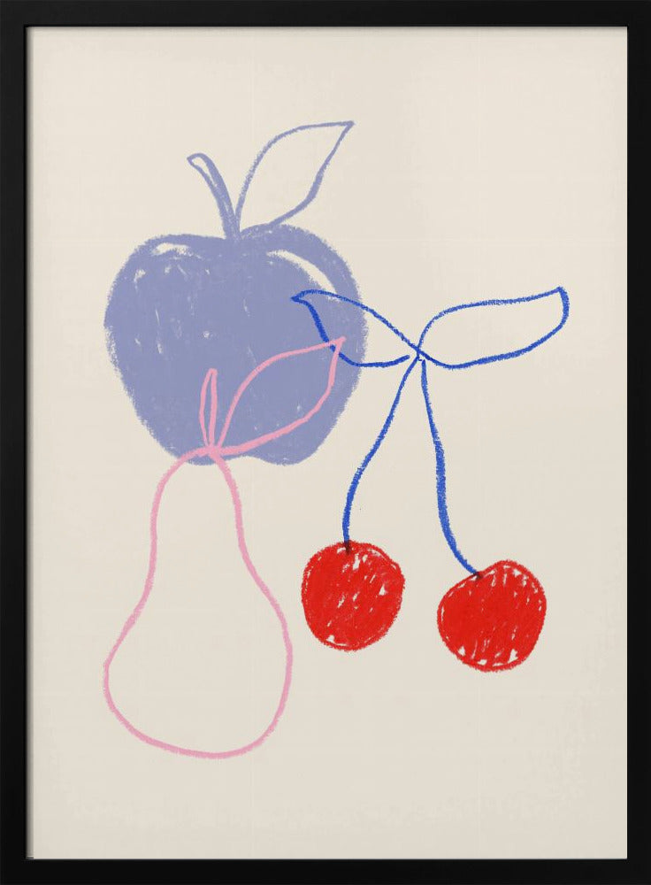 Apfel, Kirsche und Birne | Poster