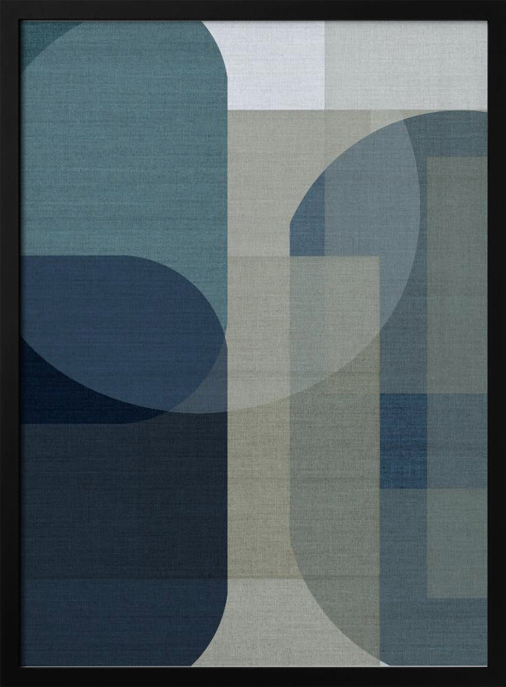 Gewebte blaue Schichten 1 | Poster