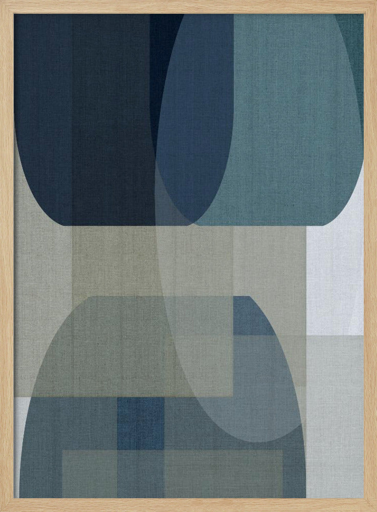 Gewebte blaue Schichten 2 | Poster