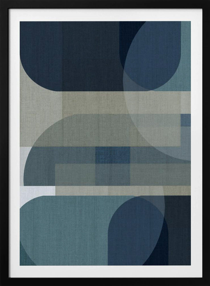 Gewebte blaue Schichten 3 | Poster